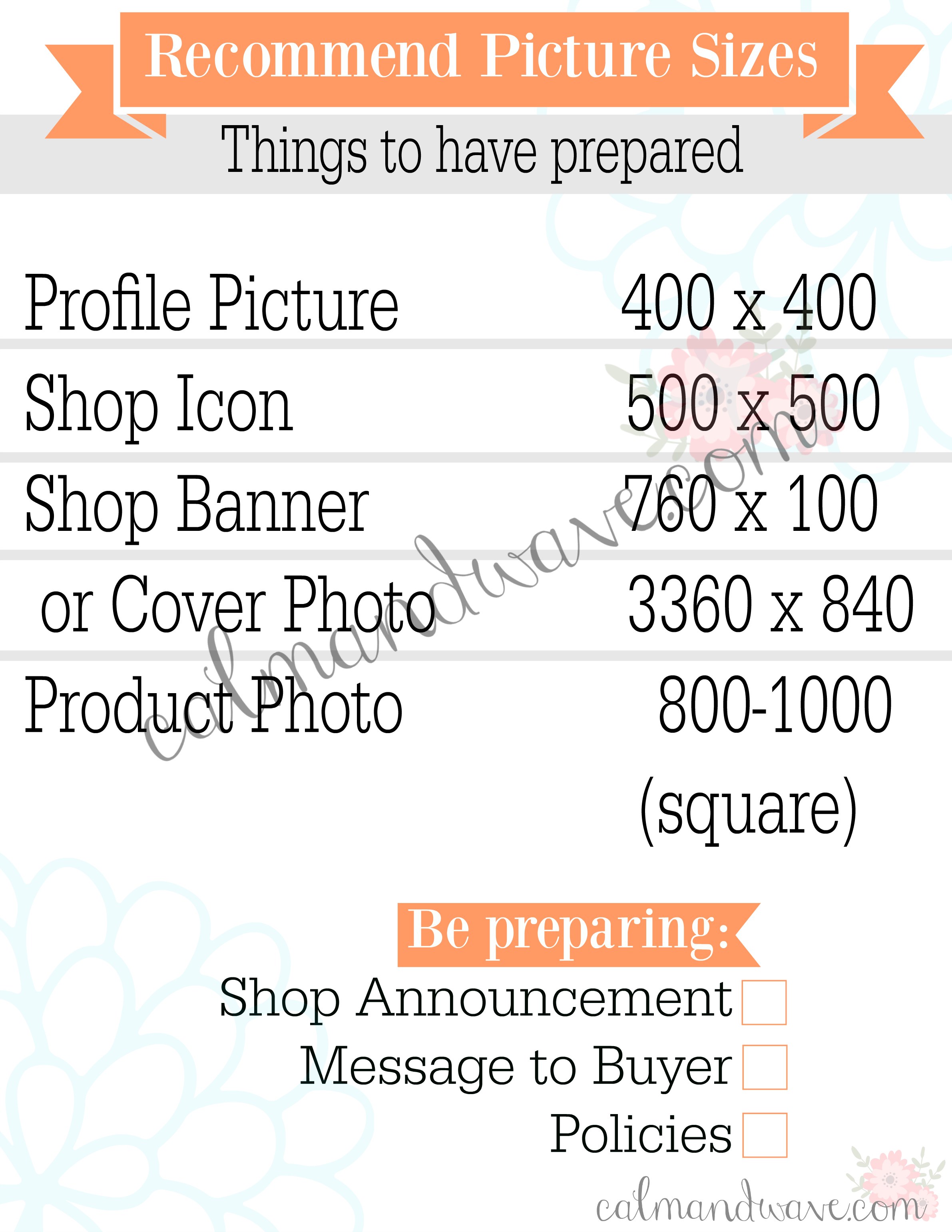 2382x3082 Part Setting Up Your Etsy Shop Cover Photo, Shop Icon, Profile