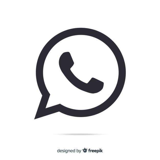 626x626 Free Black And White Whatsapp Icon Dxf Png