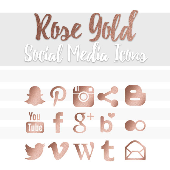 570x570 Rose Gold Social Media Icons