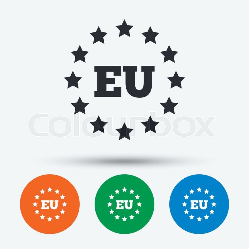 800x800 European Union Icon Eu Stars Symbol Stock Vector Colourbox