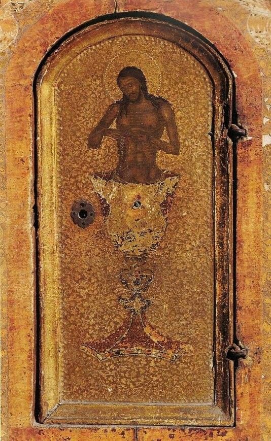 Icon Of The Eucharist Extreme Humility Icon In Paint And Gold 534x869 Icon Of The Eucharist Extreme Humility Icon In Paint And Gold