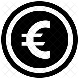 256x256 Euro Sign Icon Of Glyph Style
