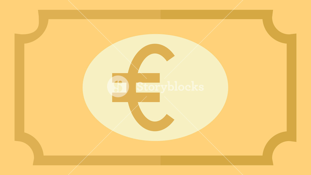 1000x562 Funky Money Euro Icon Royalty Free Stock Image