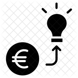 256x256 Investment Euro Icon Of Glyph Style