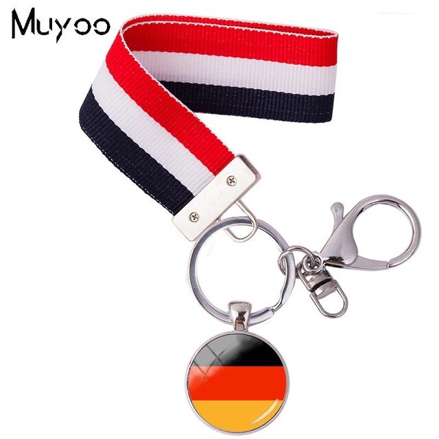 640x640 New Design Germany Flag Icon Ribbon Keychains Central Europe