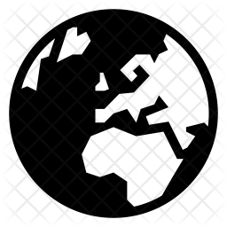256x256 Europe Icon Of Glyph Style