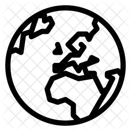 256x256 Europe Icon Of Line Style