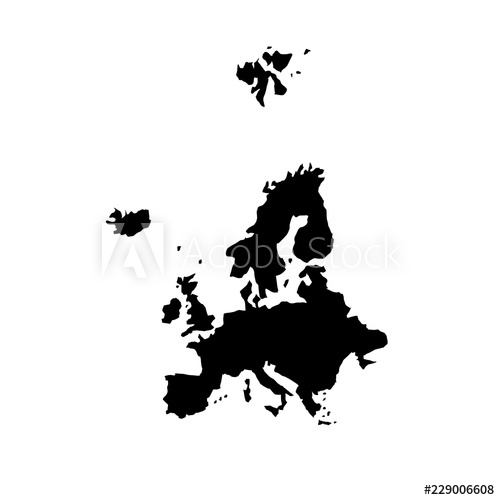 500x500 Europe Icon, Logo On White Background