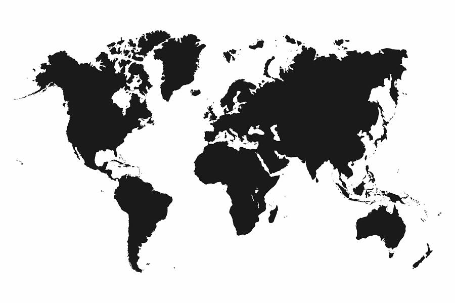 900x599 World Map Black World Map Icon North And South America, Europe
