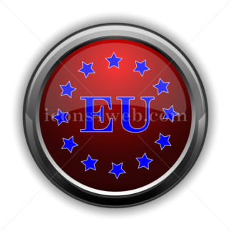 324x324 European Union Icon Red Glossy Web Icon With Shaddow