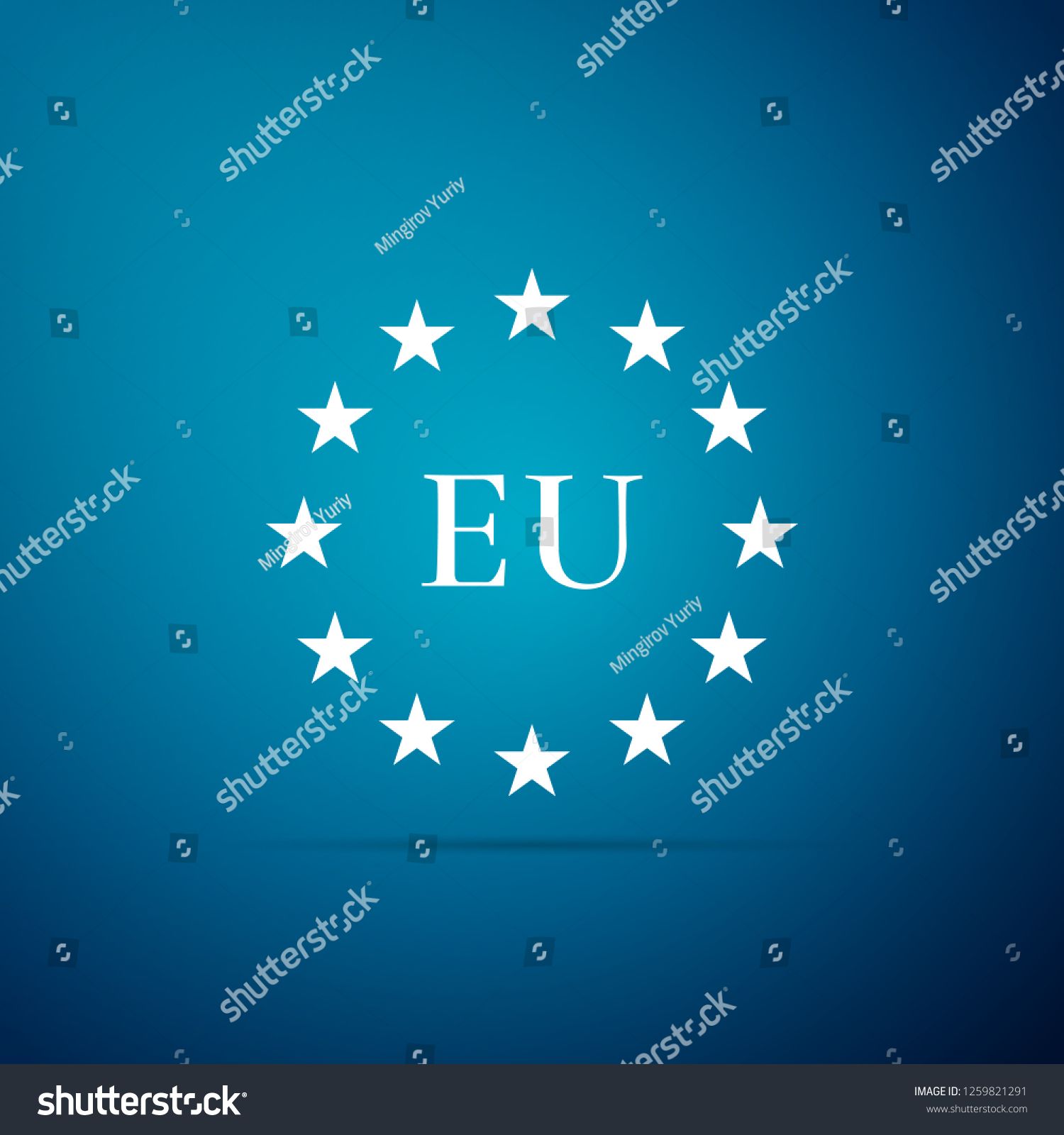 1500x1600 Flag Of European Union Icon Isolated On Blue Background Eu Circle