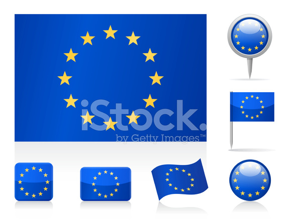 573x439 Flags Of European Union Icon Set Stock Vector