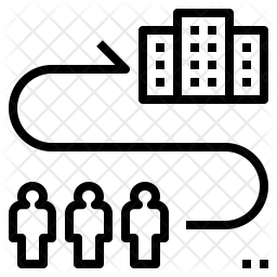 256x256 Evacuation Icon Of Line Style