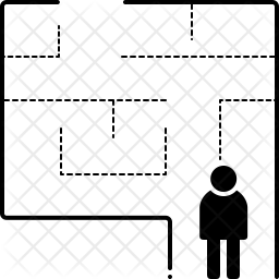 256x256 Evacuation Plan Icon Of Glyph Style