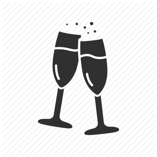 512x512 Champagne, Drinks, New Years Eve, Wine Glasses Icon