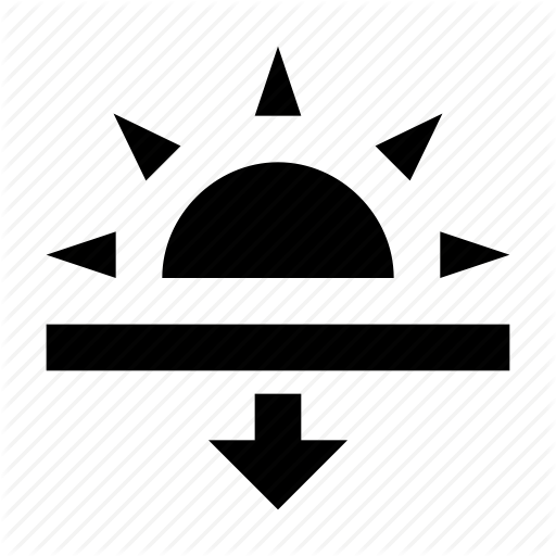 512x512 Down Arrow, Evening, Sun, Sundown, Sunset Icon