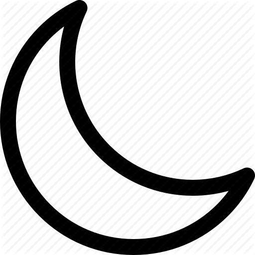 512x512 Bedtime, Crescent, Evening, Moon, Night, Nightfall, Nighttime Icon