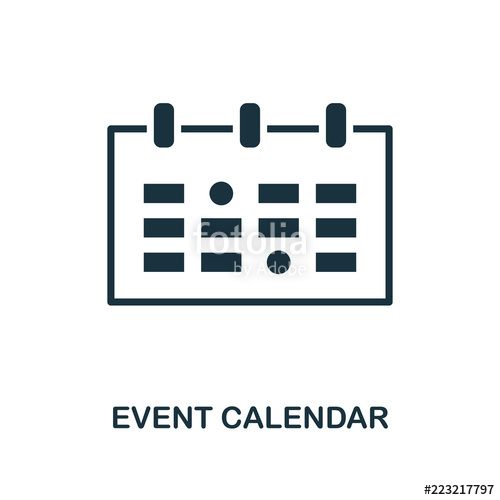 500x500 Event Calendar Icon Monochrome Style Design From Smm Icon