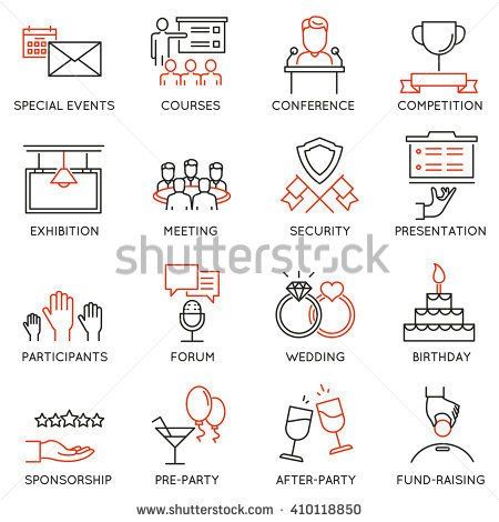450x470 Vector Set Of Thns Related To Event Management, Event
