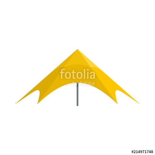 500x500 Yellow Event Tent Icon Flat Illustration Of Yellow Event Tent