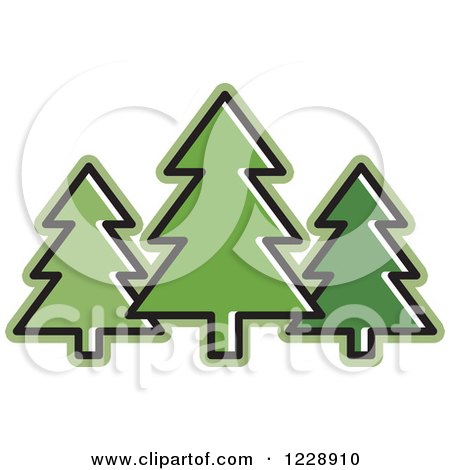 Clipart Of A Green Evergreen Trees Icon 450x470 Clipart Of A Green Evergreen Trees Icon