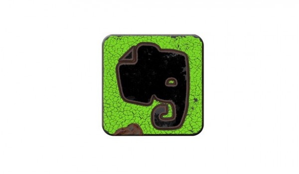 600x350 Evernote Metal Grunge Social Icon Png