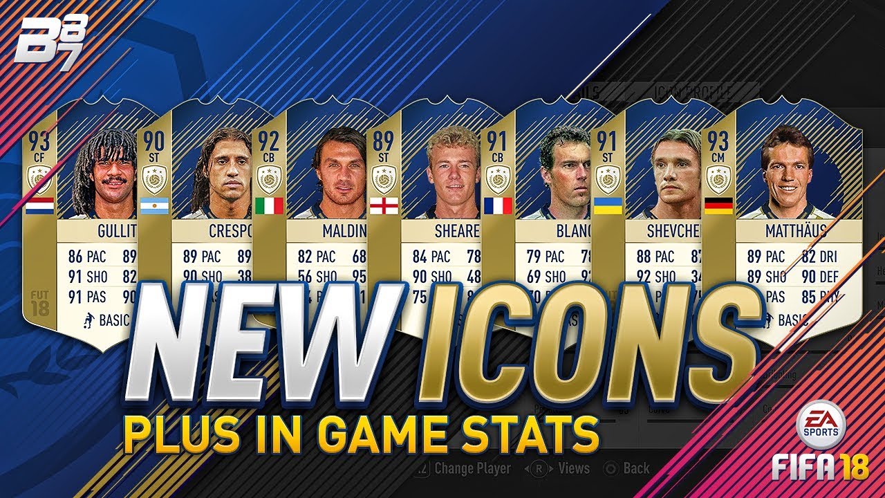 1280x720 Brand New Icons And In Game Stats Of Every Icon! Fifa