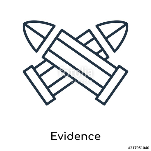 500x500 Evidence Icon Vector Isolated On White Background, Evidence Sign