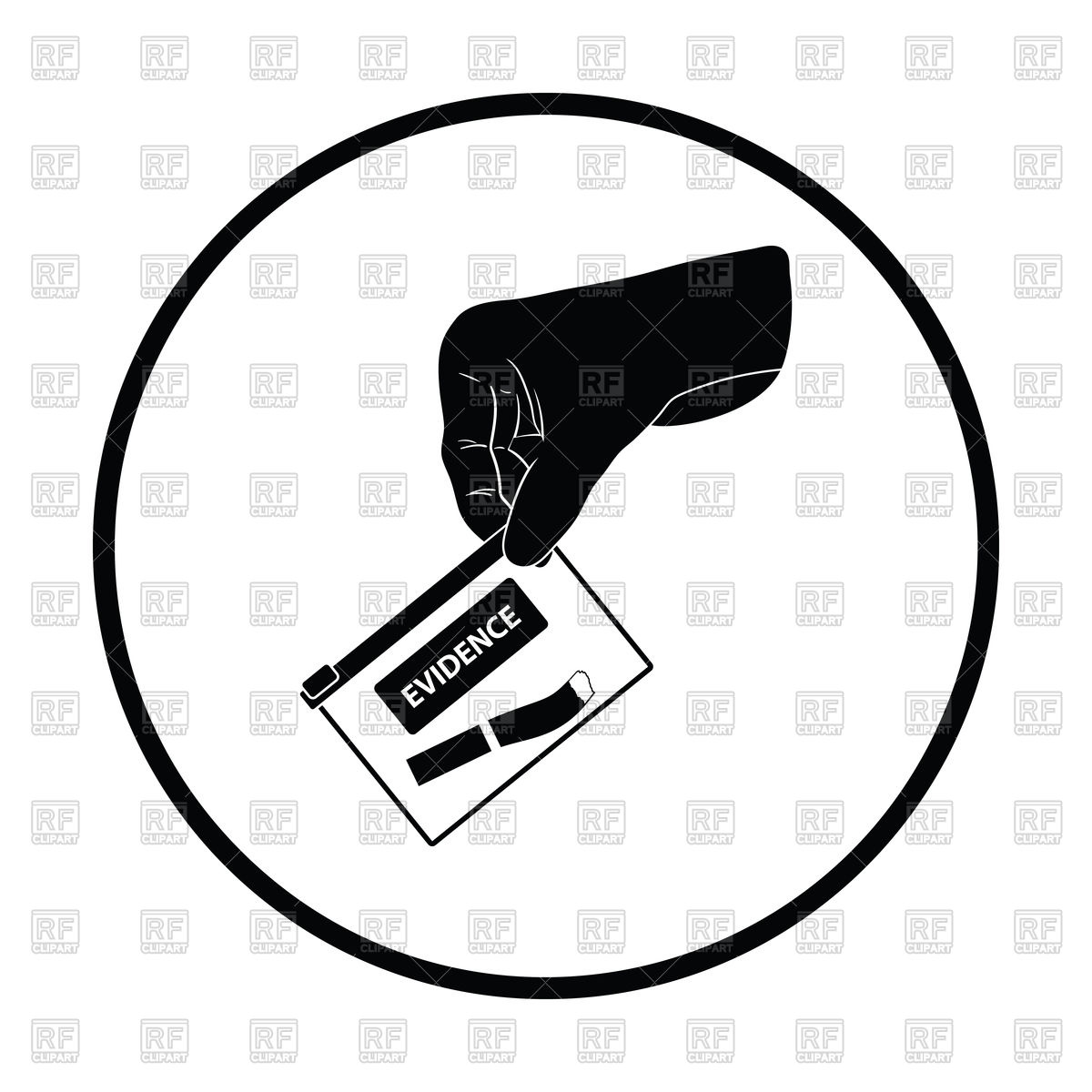 1200x1200 Hand Holding Evidence Pocket Icon Vector Image Of Signs, Symbols