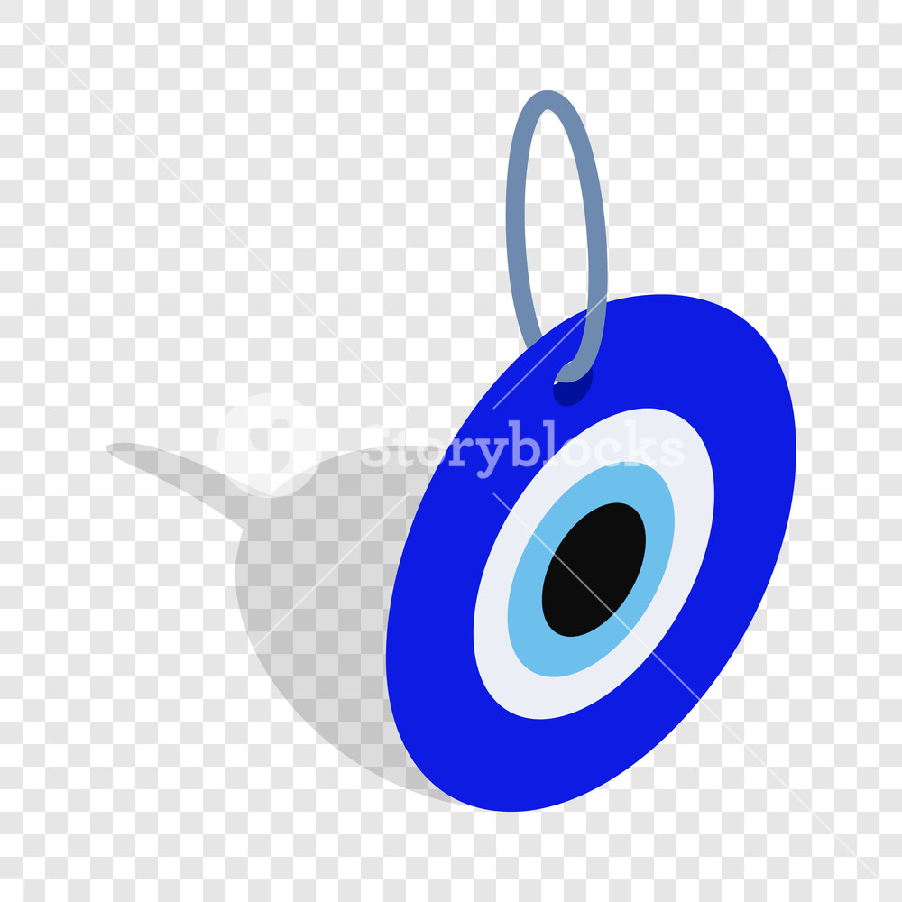 1000x1000 Evil Eye, Turkish Amulet Isometric Icon On A Transparent