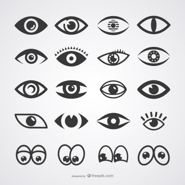 626x626 Eyes Icons Collection Free Vector Free Vectors Eye Logo