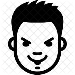 256x256 Evil Icon Of Line Style