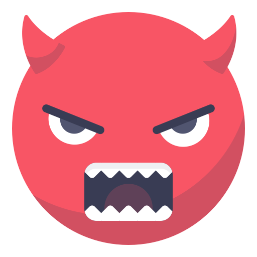 512x512 Angry, Face, Smiley, Smile, Grin, Devil, Evil Icon