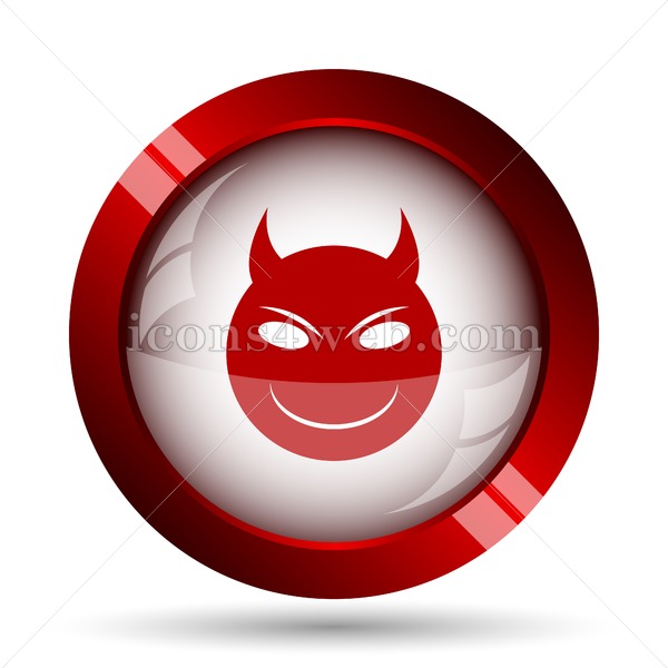 600x600 Evil Website Icon High Quality Web Button