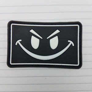 300x300 Pvc Evil Smile Smiley Face Glow In Dark Tactical Morale Hook
