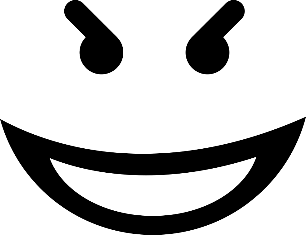 980x754 Evil Smile Square Emoticon Face Png Icon Free Download