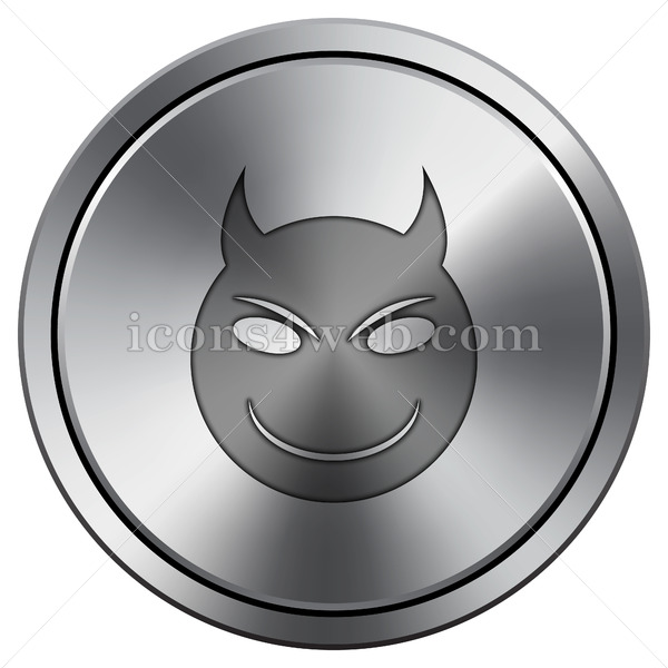 600x600 Evil Icon Round Icon Imitating Metal