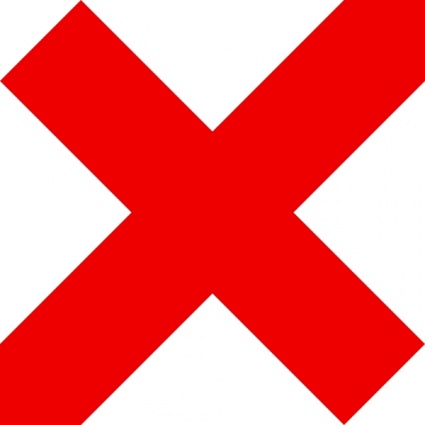 425x425 Free Download Of Red Icon Mark Cross Ok No X Ex Not Not Ok Vector