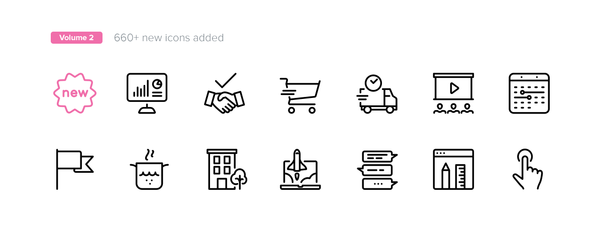 1200x454 Thin Outline Vector Icons For Ui, Mobile Apps, Ios And Android