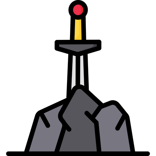 Excalibur Icon Of Colored Outline Style 512x512 Excalibur Icon Of Colored Outline Style