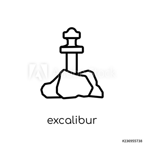 Excalibur Icon Trendy Modern Flat Linear Vector Excalibur Icon 500x500 Excalibur Icon Trendy Modern Flat Linear Vector Excalibur Icon