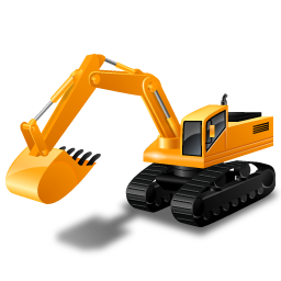 256x256 Excavator Icon Transport Iconset Icons Land