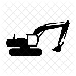256x256 Excavator Icon Of Glyph Style