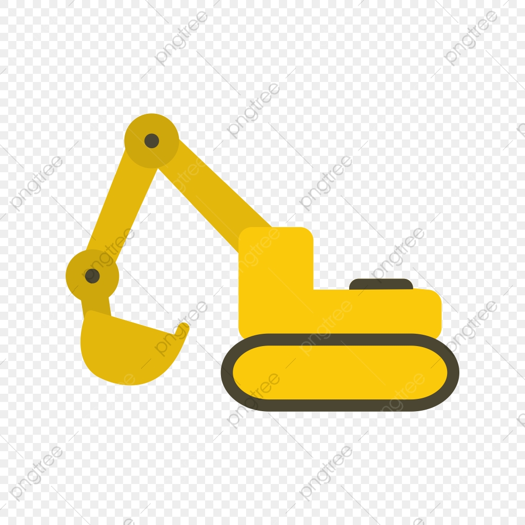 1024x1024 Excavator Vector Icon, Excavator Icon, Machine Icon, Digger Icon