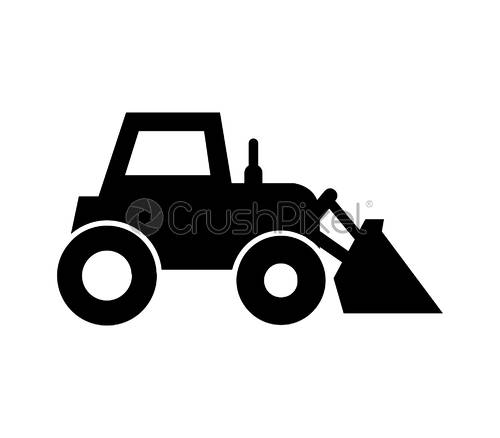 500x438 Excavator Icon, Stock Vector Crushpixel