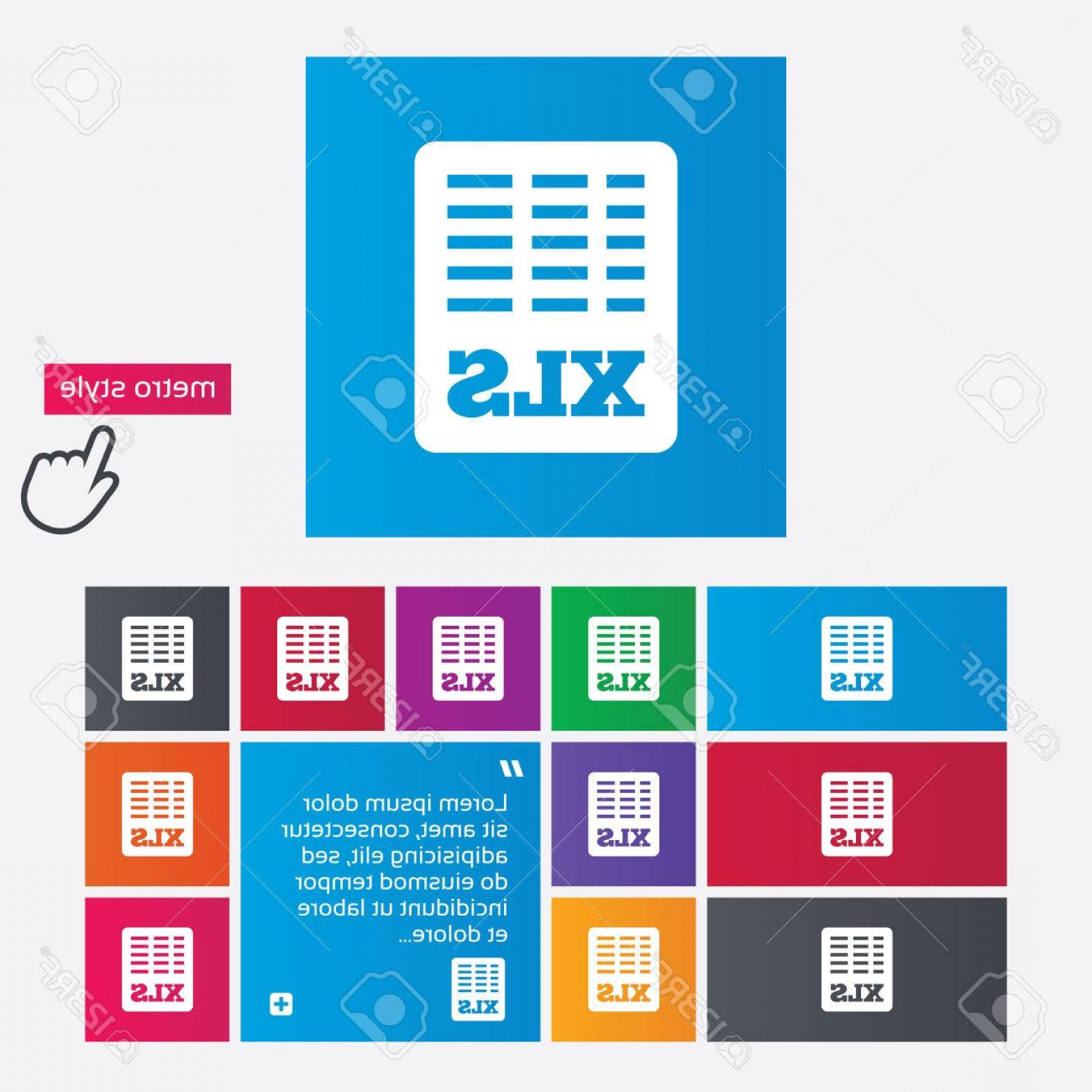 1560x1560 Photostock Vector Excel Document Icon Download Xls Button Xls