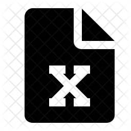 256x256 Excel Icon Of Glyph Style