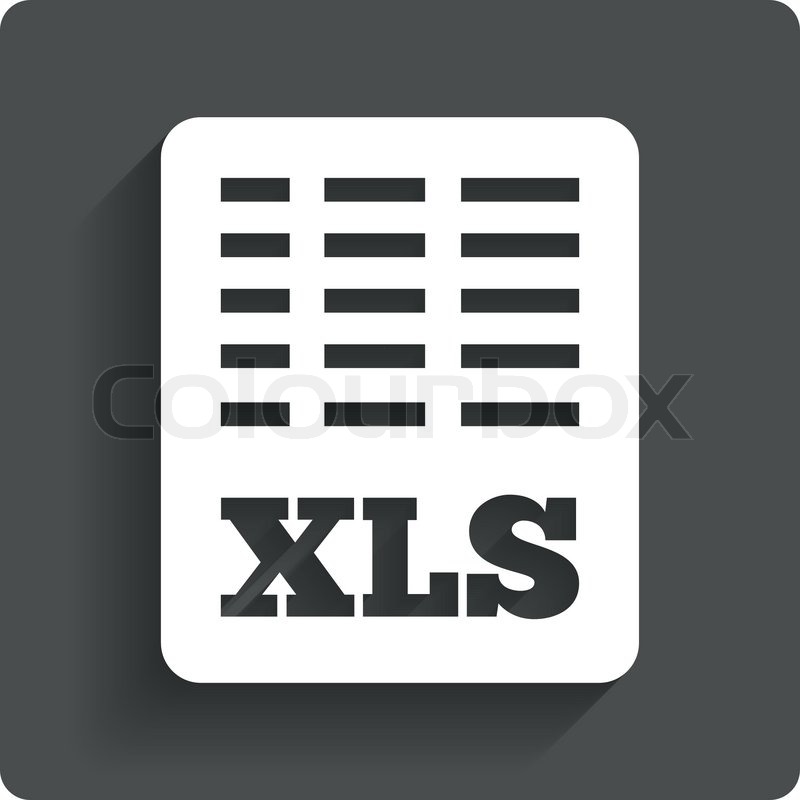 800x800 Excel Document Icon Download Xls Stock Vector Colourbox