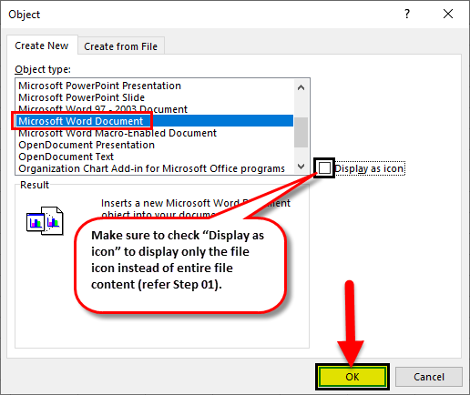 516x434 Embedding In Excel How To Insert An Object In Excel
