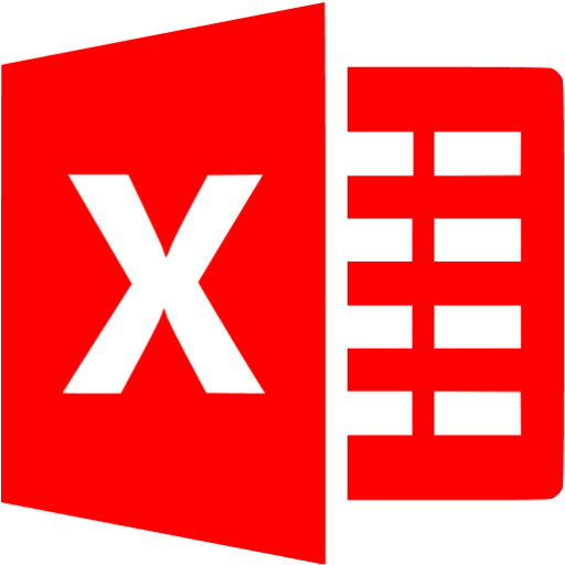 512x512 Red Excel Icon